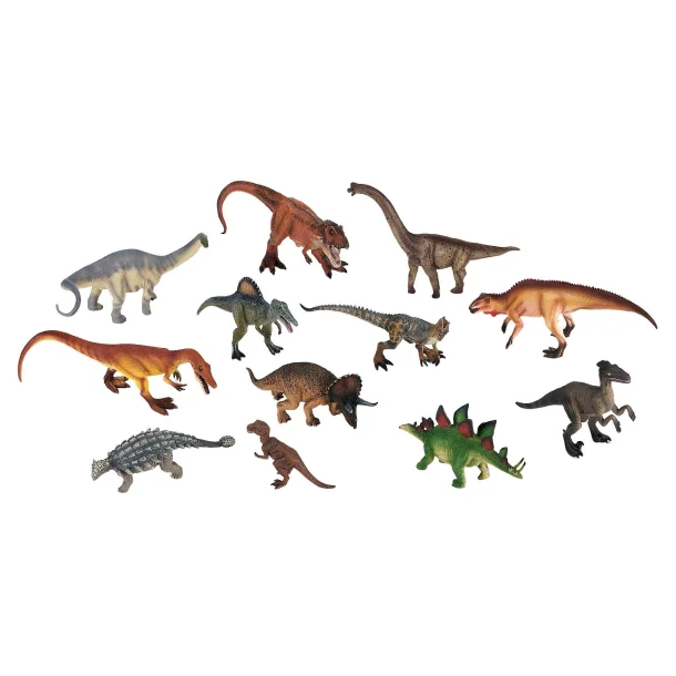 Dinosaurier och Förhistoriska Djur set (12 st.)