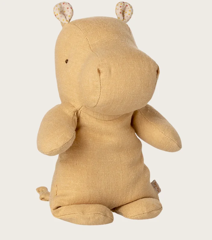 Safari friends, Hippo, Small - Cream yellow