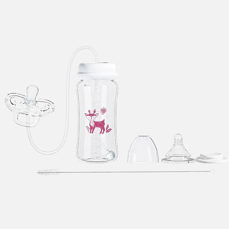 Spillfri Nappflaska 300 ml med Sugrör