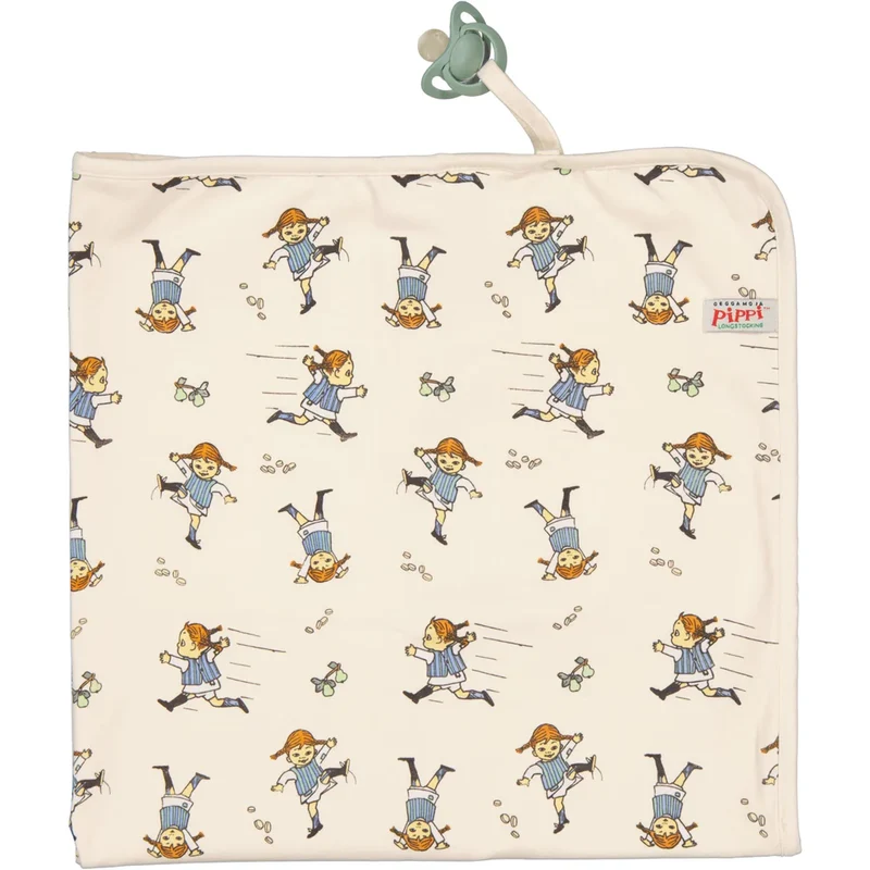 Babyfilt Pippi Långstrump soft beige
