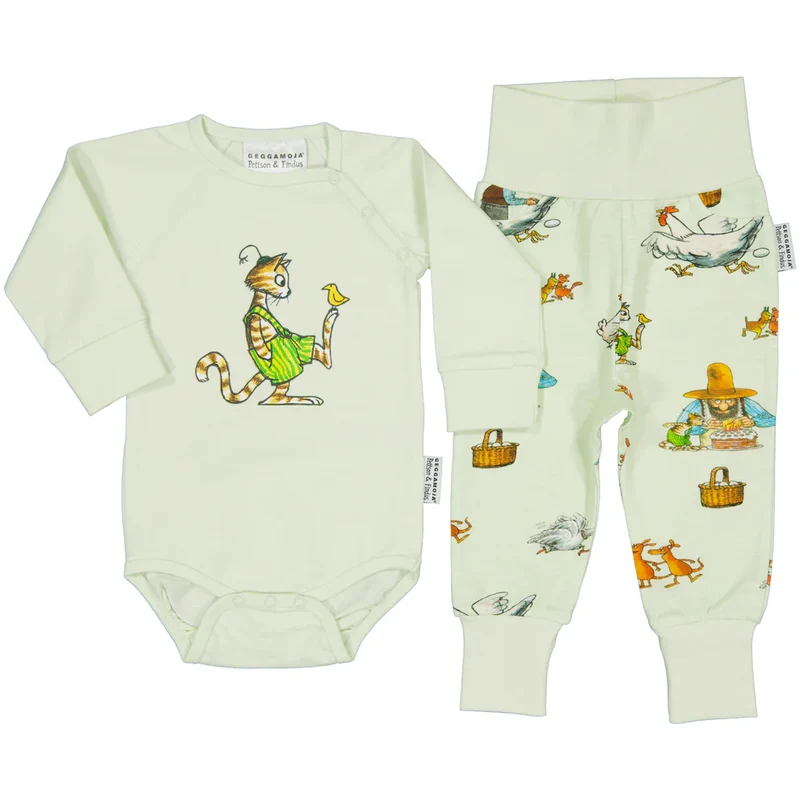 Babyset Pettson och Findus Grön