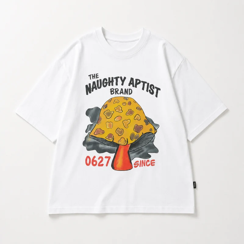 MushroomPlay – Casual & Streetwear – Oversized T-shirt med svampmotiv