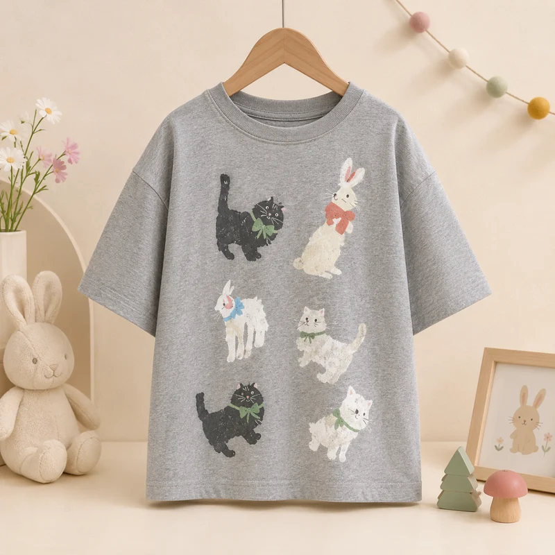 CatFun – Casual & lekfullt – Oversized-T-shirt med kattmotiv