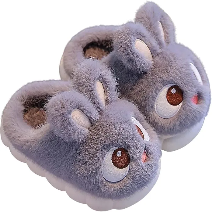 Fluffiga kanintofflor för barn