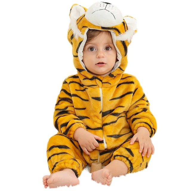 Gul Tiger Halloween Maskeraddräkt för Barn