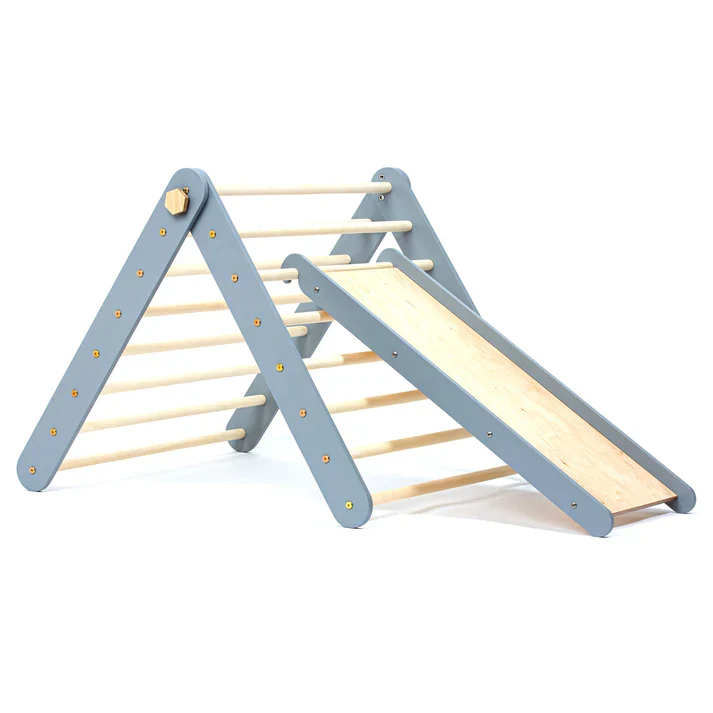 Climbing Triangle with a slide, Grey