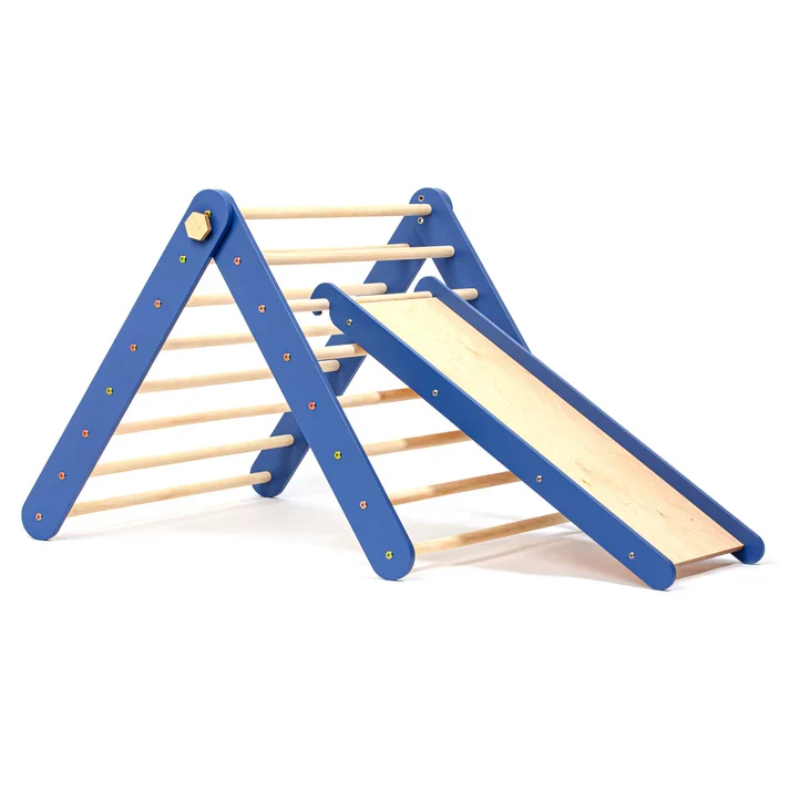 Climbing Triangle with a slide, Blue