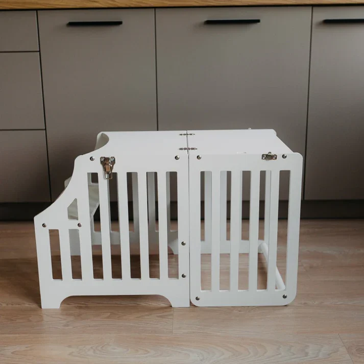 Foldable kitchen tower | White (Striped Collection)