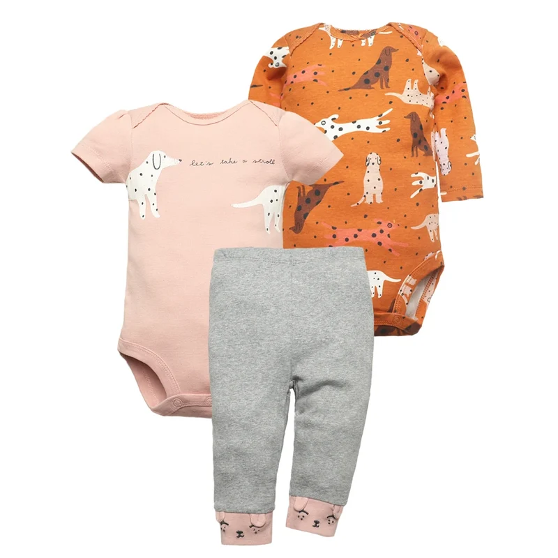 Hund Bodysuit och Byxor - 3 Delar