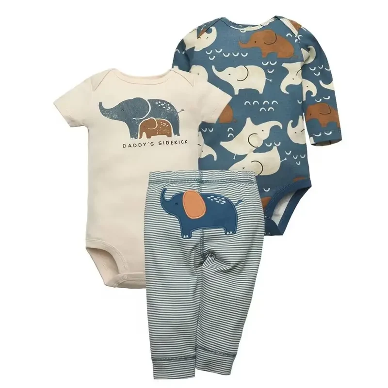 Elefant Bodysuit och Byxor - 3 Delar