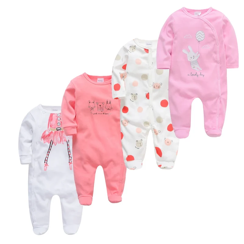 Bekväma Babyoveraller i Rosa - Baby Rompers Set