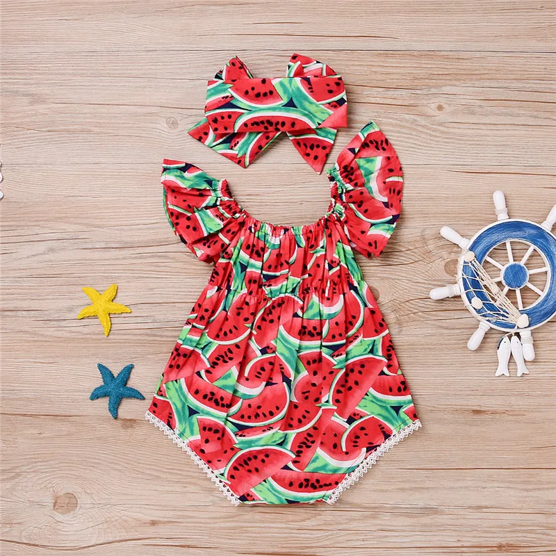 Somrig Baby Body med Vattenmelon