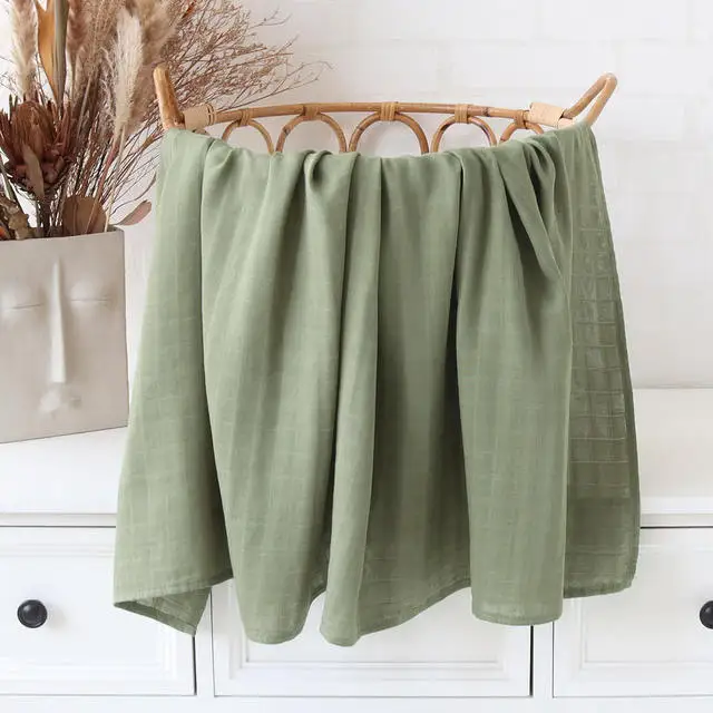 Grön Muslin Baby Filt