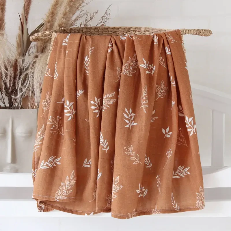 Orange Muslin Baby Filt