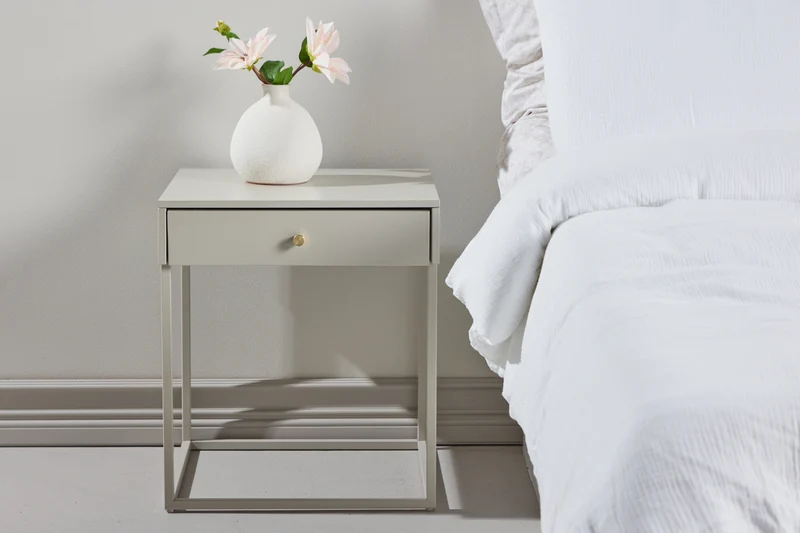 BAKAL Sängbord, 43x41 Beige