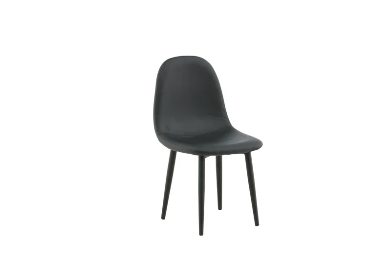 POLAR Barnstolar, svart konstläder 2-pack