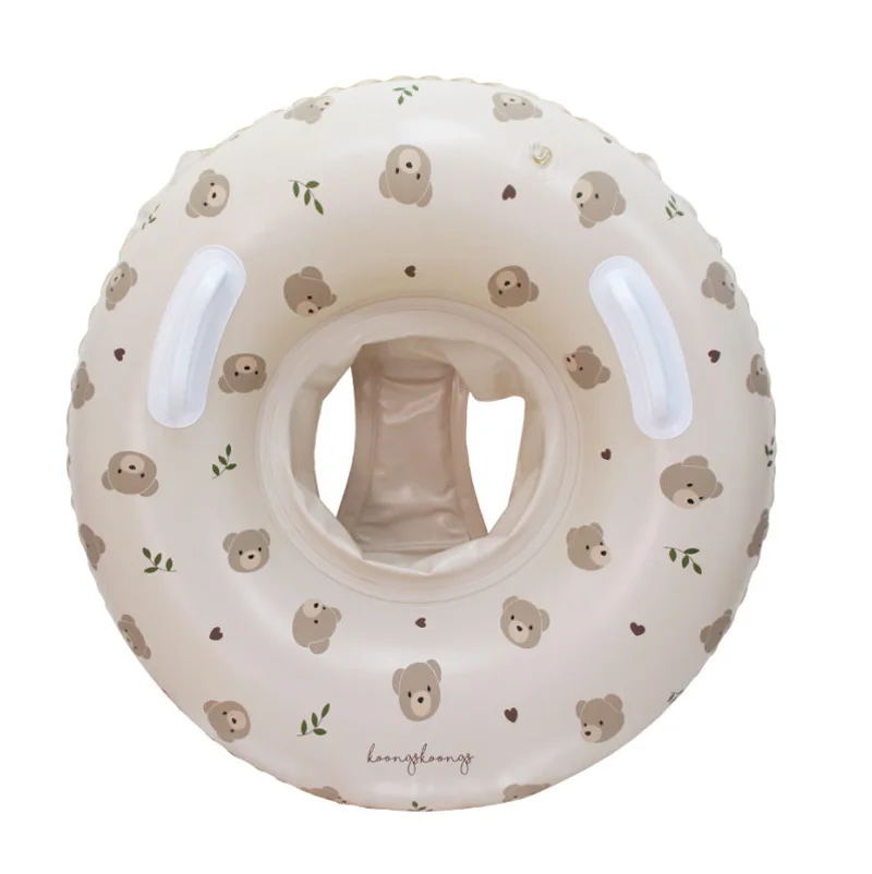 Badring Baby i Beige och Bruna Björnmotiv