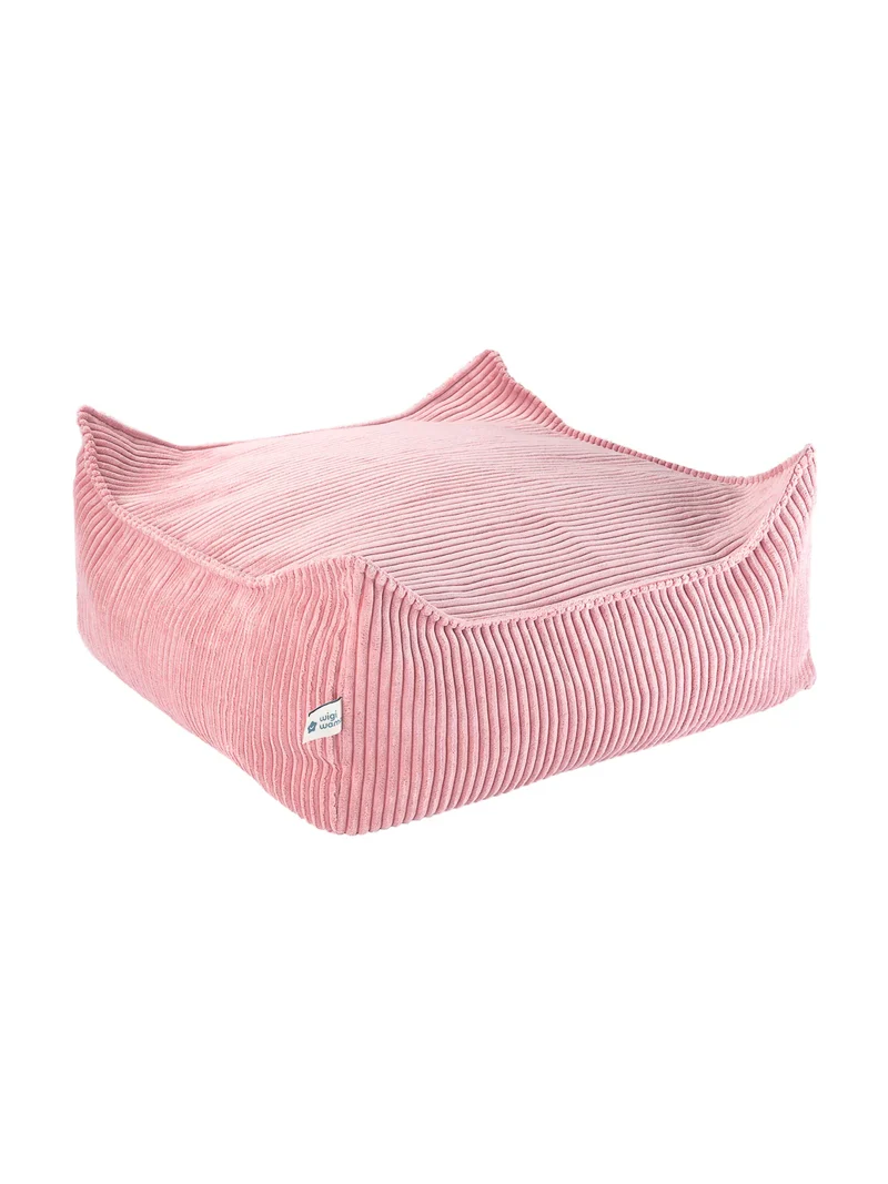 Square Ottoman, Pink Mousse