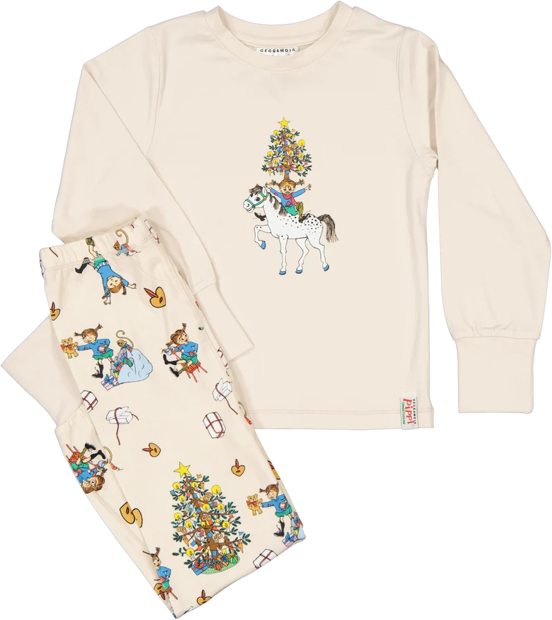 Pyjamas tvådelad Pippi Långstrump JUL