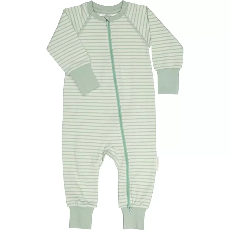 Tvåvägs-zip Pyjamas Bambu Classic Ljusgrön/Grön