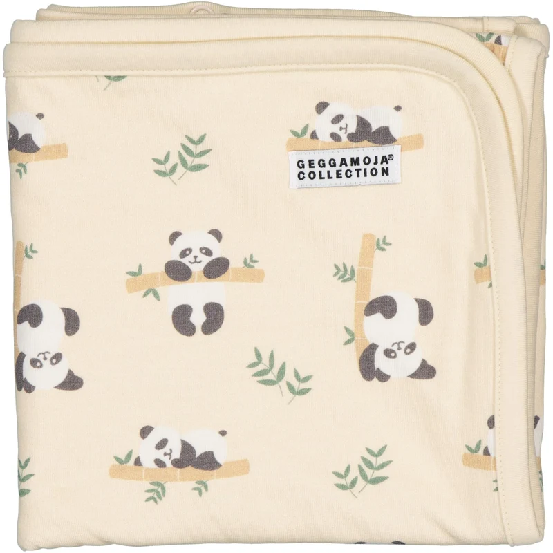 Babyfilt Bambu Panda Beige