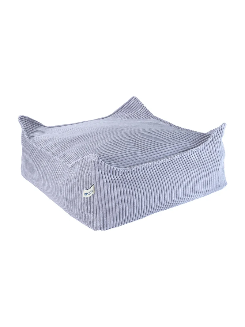 Square Ottoman, Blueberry Blue