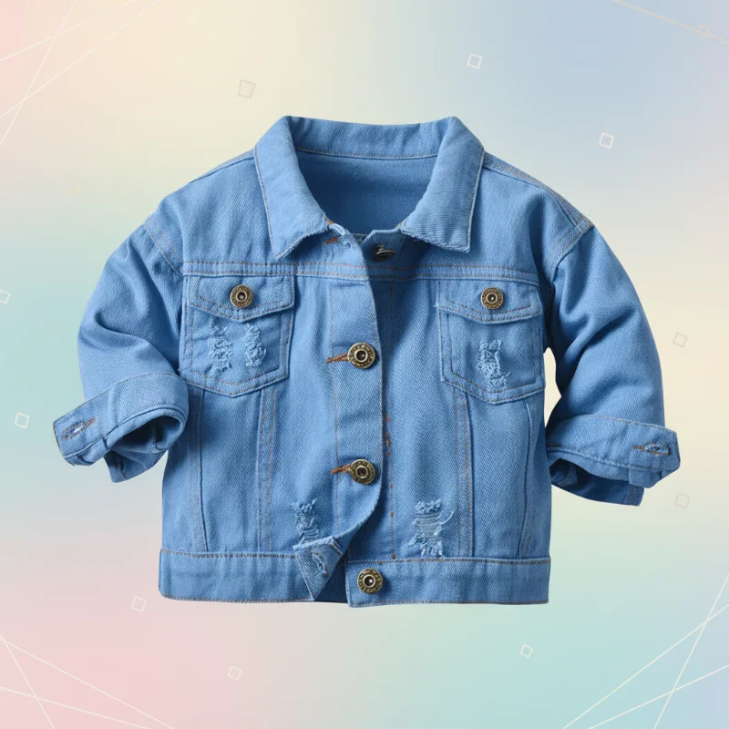 Candy Color-jeansjacka – Lättviktig jeansjacka för barn
