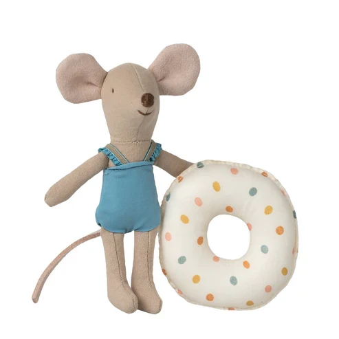 Beach Mouse with float, Little Sister - Multi Dot
