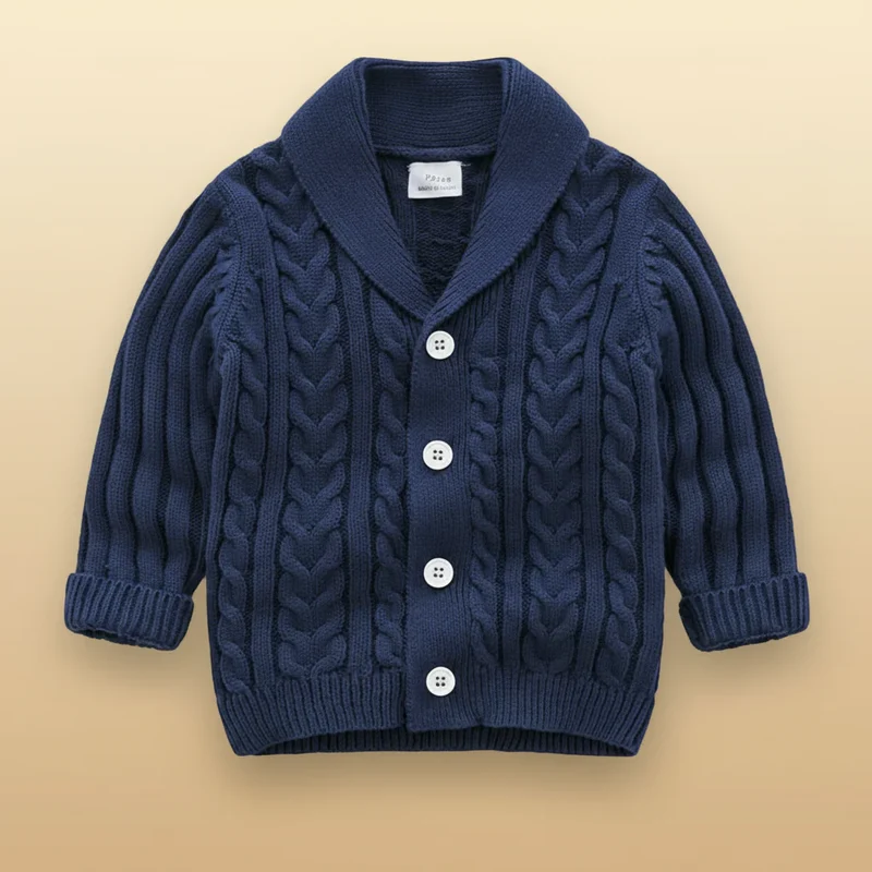CozyCub – Bekväm och modern – stickad barnkofta