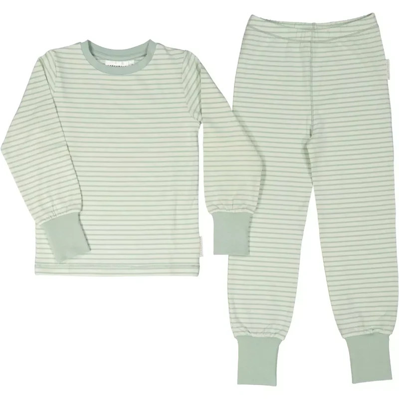 Tvådelad Pyjamas Bambu Classic Ljusgrön/Grön