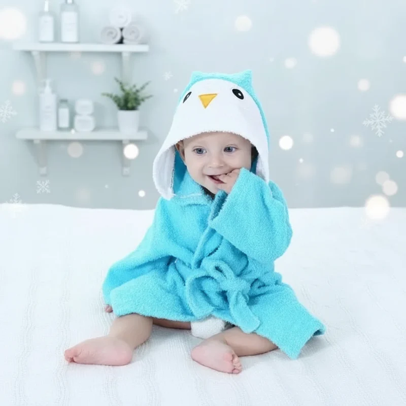CozyNest – Mjuk och absorberande – Badrock med djurmotiv