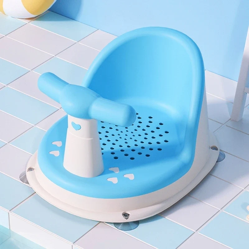 Babystol för Bad i Blått Halkfri Barnbadstol