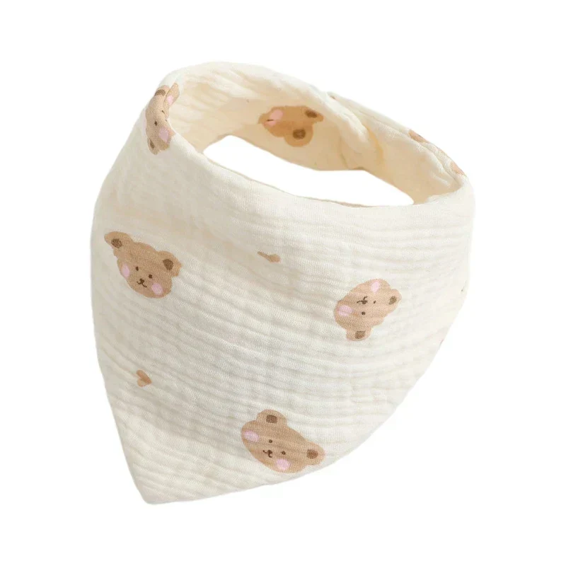 Vit Teddy Björn Muslin Dregglis Haklapp