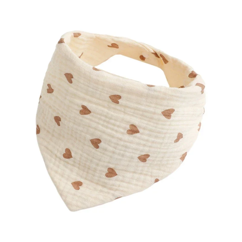 Beige Muslin Dregglis Haklapp med Hjärta