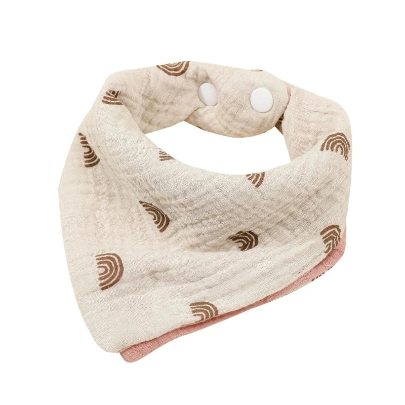 Stilfull Beige Regnbåge Muslin Dregglis Haklapp