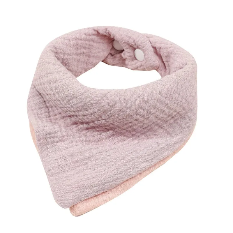 Dubbelsidig Baby Rosa Muslin Haklapp