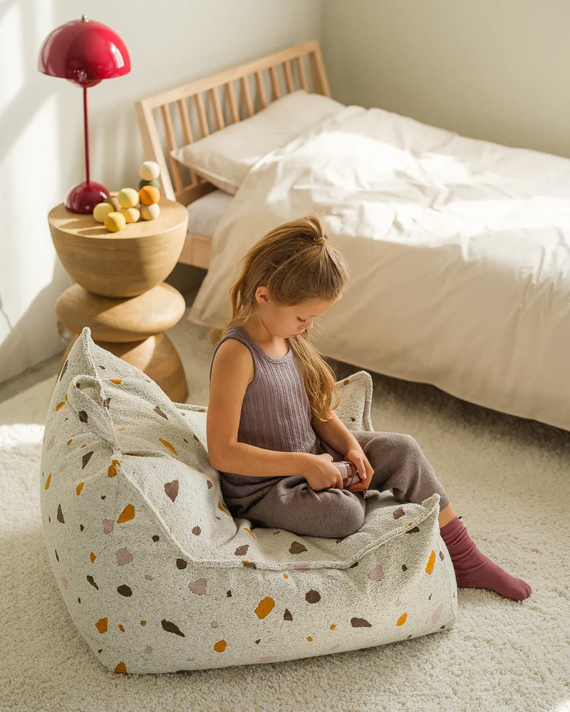Beanbag Chair, Terrazzo Marble