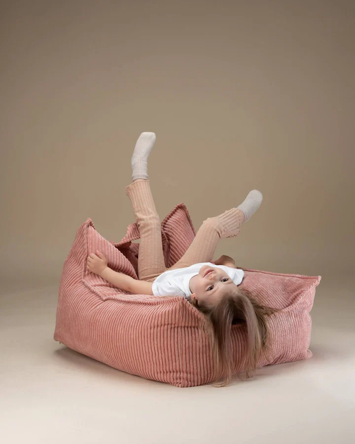 Beanbag Chair, Pink Mousse