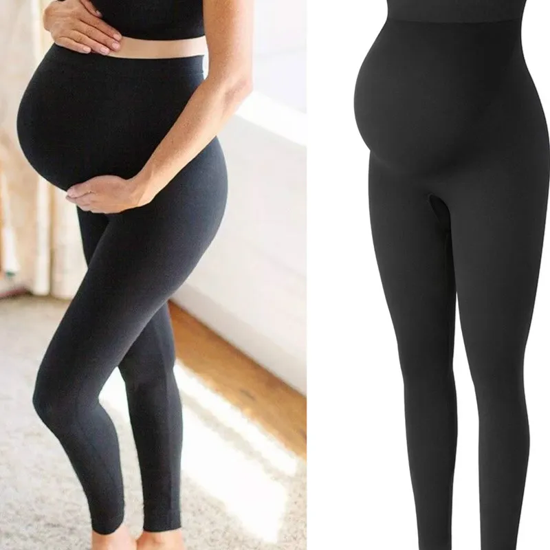 Höga Gravidtights & Leggings i Svart