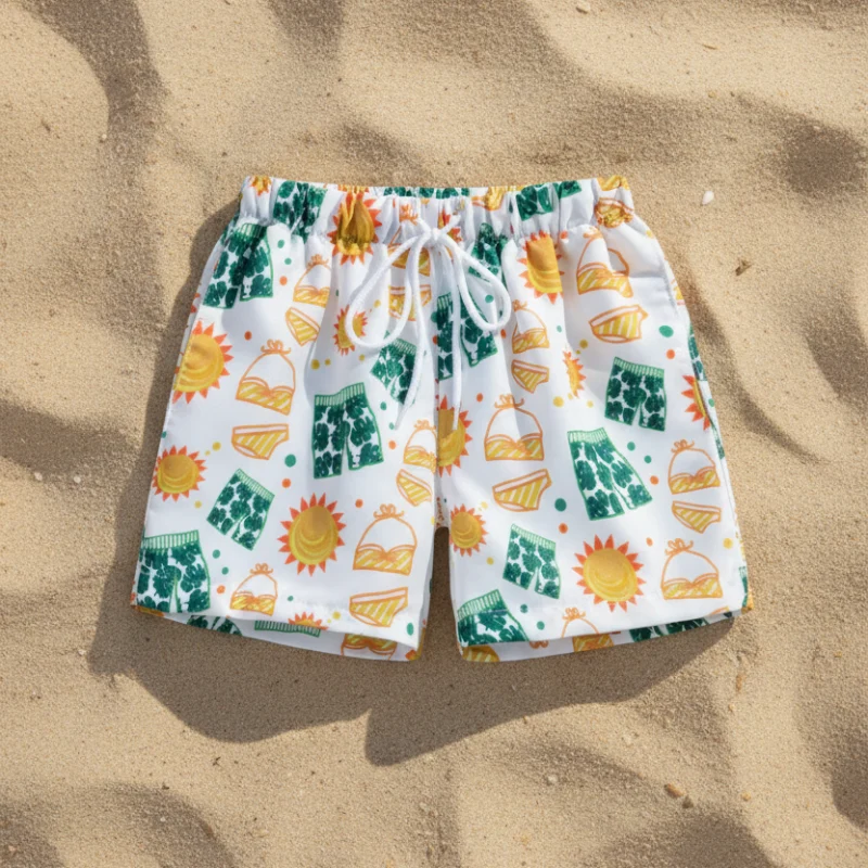 Beach Shorts – Lätt och lekfull – Tropisk badbyxa för barn