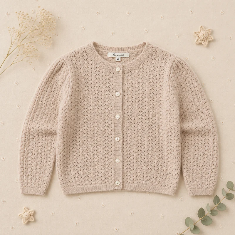 Buttoned Cardigan – Mjuk och bekväm – Stickad barnkofta