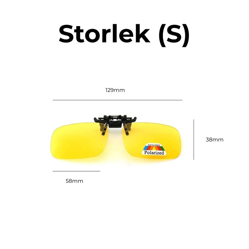 Glasögon för mörkerkörning - clip-on polariserade