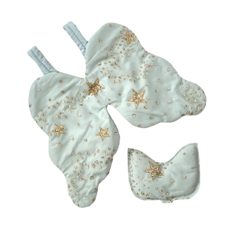 Glitter Stars Kitty Angel Wings & Eyemask Set, Sea Angel - Bonne Mére