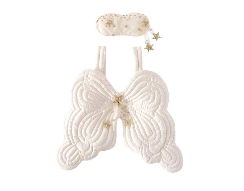 Starry Night Angel Wings & Eyemask Set, Powder - Bonne Mére