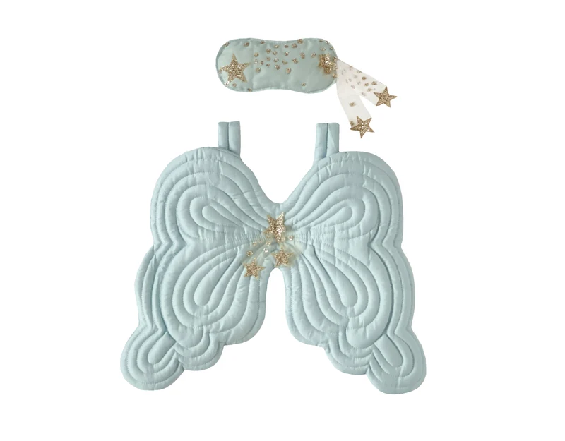 Starry Night Angel Wings & Eyemask Set, Sea Angel