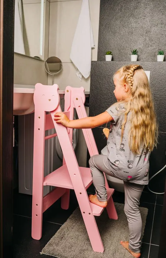 Hoppfällbar Hjälpa Till Pall | Pink