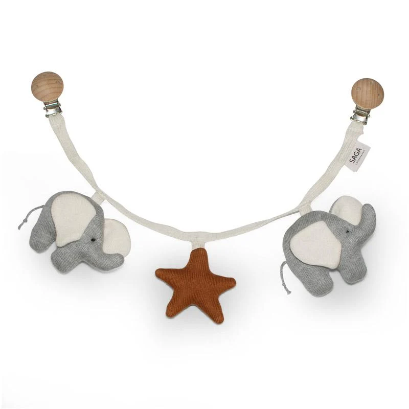 Barnvagnshänge, Elefanter Grey/Almond