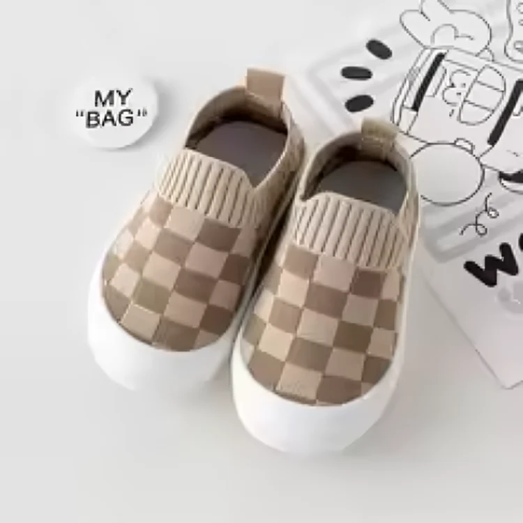 Mini Fashion™ - Blockmönster - Smidig slip-on-sko