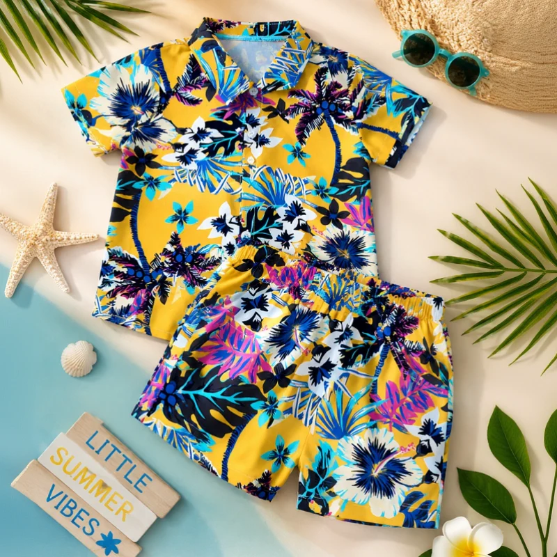 Mini Fashion™ - Fräsch och glad - Blommigt set för pojkar