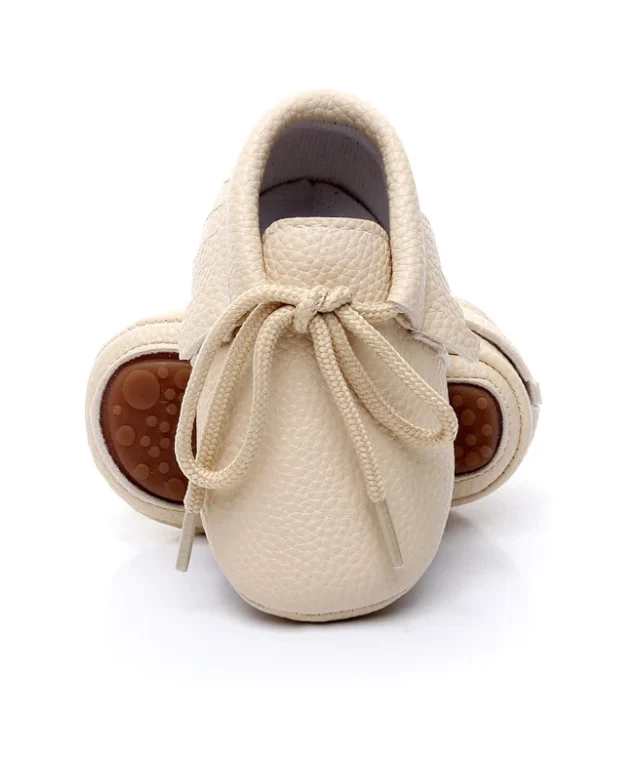 Little Camper Mocs, Beige - BabyMocs